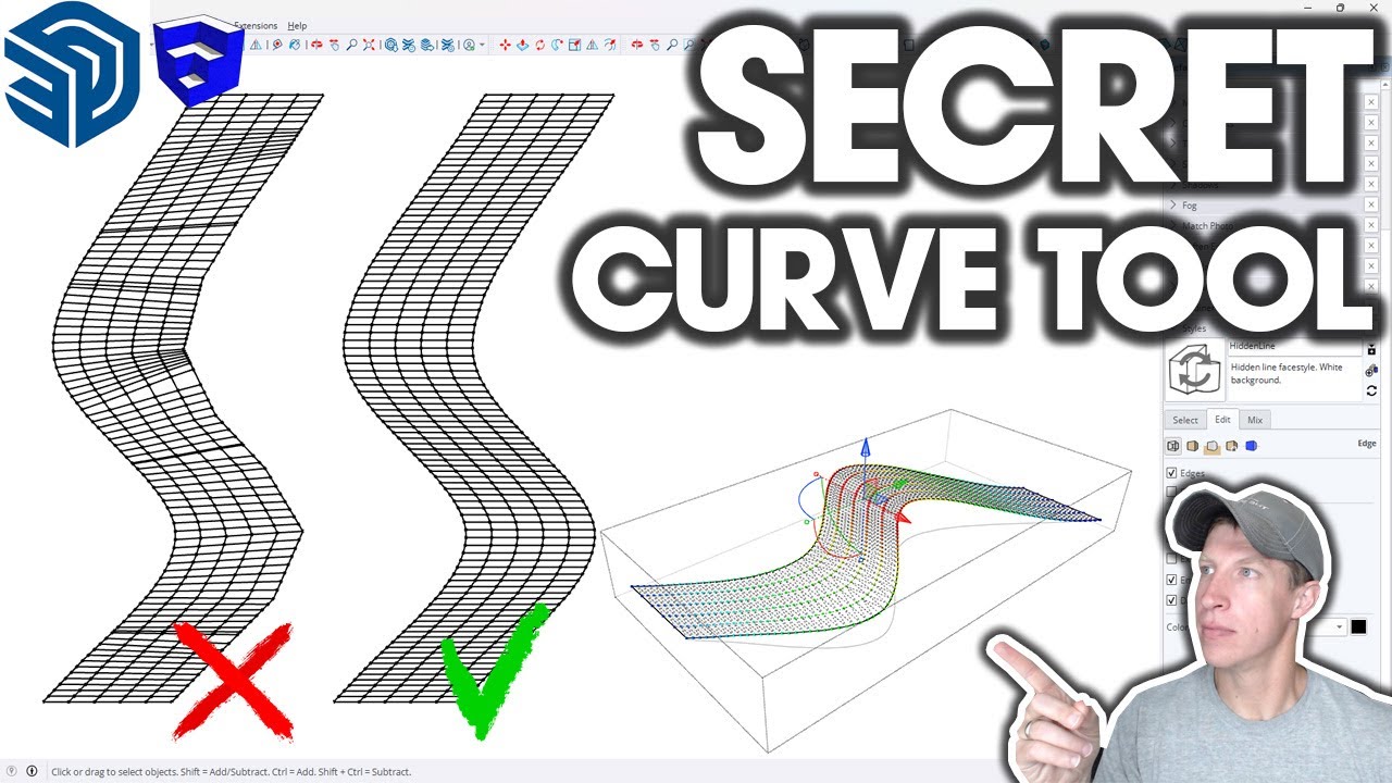 The SECRET TOOL in FredoSpline for Perfect Curves in SketchUp!