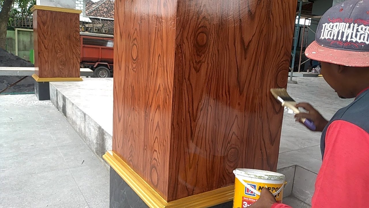Cara Membuat Motif Serat Kayu Jati dengan Cat Tembok || Tutorial Tehnik dan Penjelasan