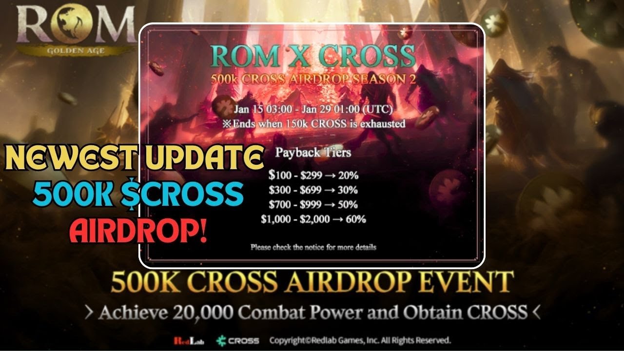 Bahas Lengkap Event Airdrop 500k $CROSS Round 2 ROM