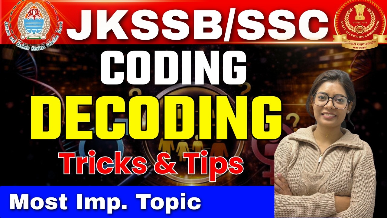 Coding Decoding Tricks | Reasoning Lecture 1 | JKSSB SSC JKP Constable 2026