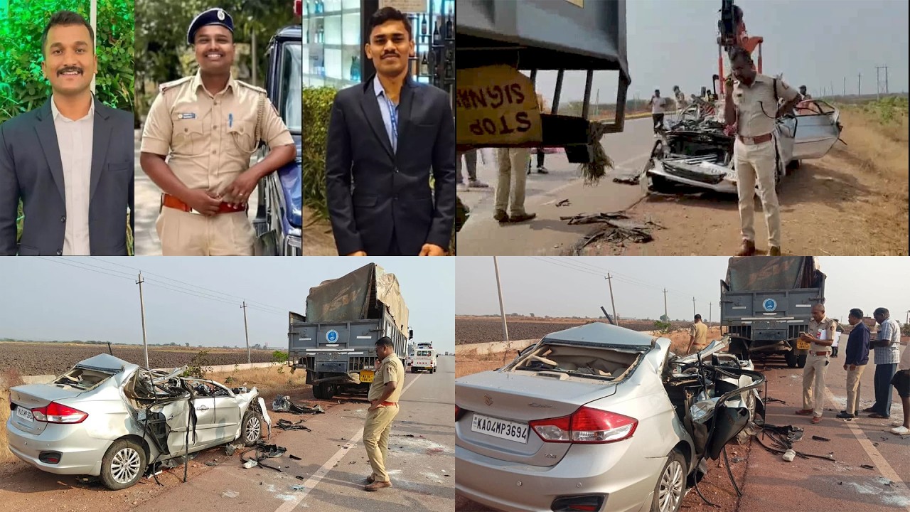 Three Police Officers D@ath, Two Injured in Fatal Highway Crash in Chitradurga