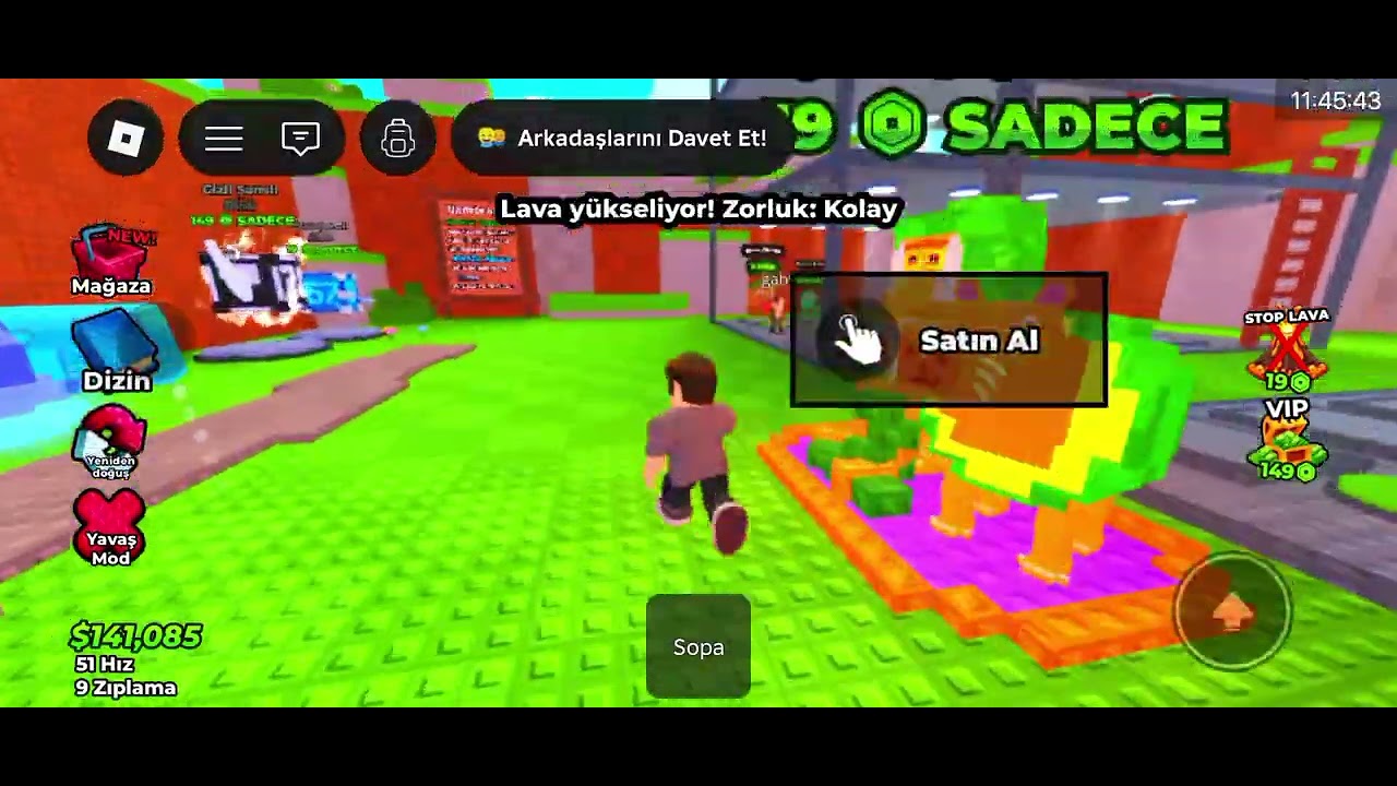 Bir şans bloku için lavdan kaç! Roblox 