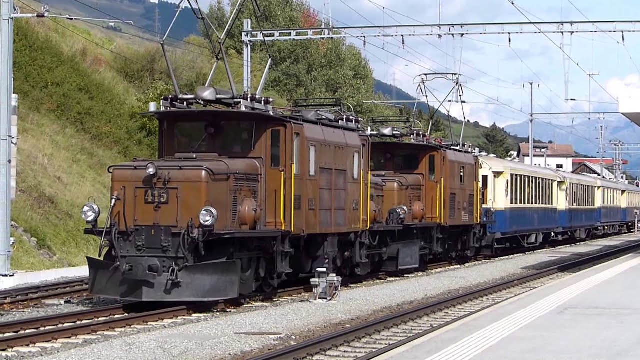 Rhb Rundreise mit Alpine-Classic-Pullmann und 2 x Ge 6/6 I