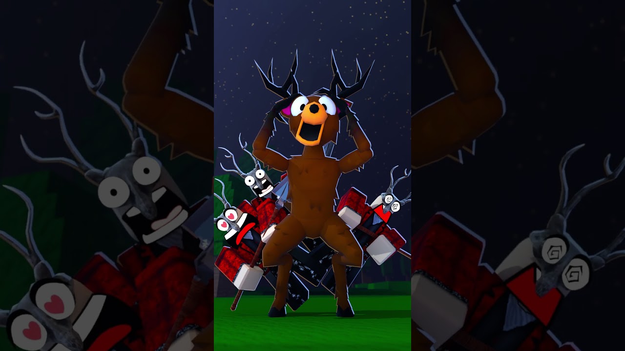 When DEER Tries to Kill Noob in the 99 Nights Forest ☠️ PT2 #robloxmemes  #noob #cartoon #funny