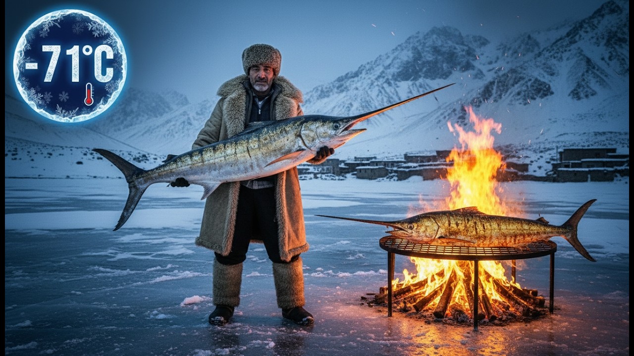 Afghan Winter Survival | Giant Swordfish Grilled on Fire & Growing Food in Snow ❄️