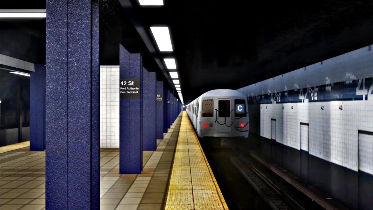 Ⓐ/Ⓒ/Ⓔ Train Action at 42 Street - PABT | Roblox