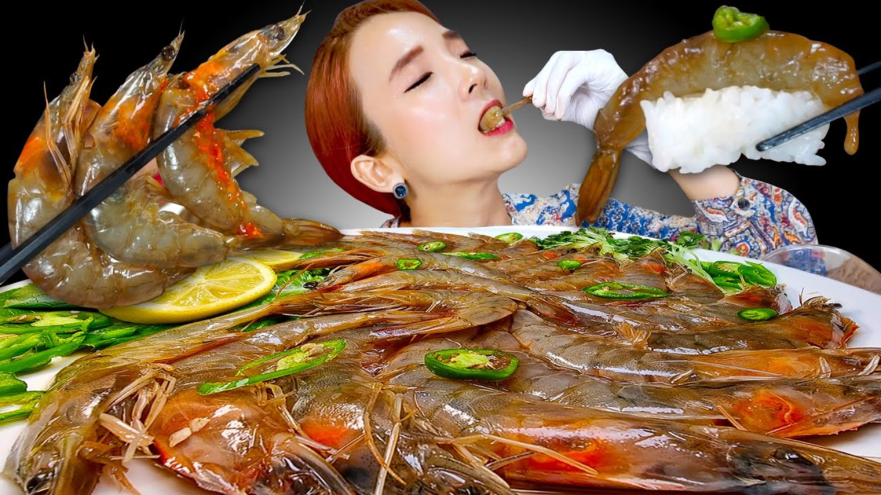 [Mukbang]🦐새우장은 정말 맛있어요😋간장새우장 먹방! Soy sauce marinated shrimp con tôm กุ้ง udang REAL SOUND ASMR | 쎄미