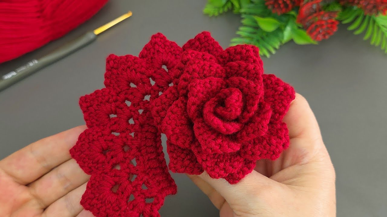 Woww!.. 🥰 How to Crochet a Rose Step by Step, Quick and Easy