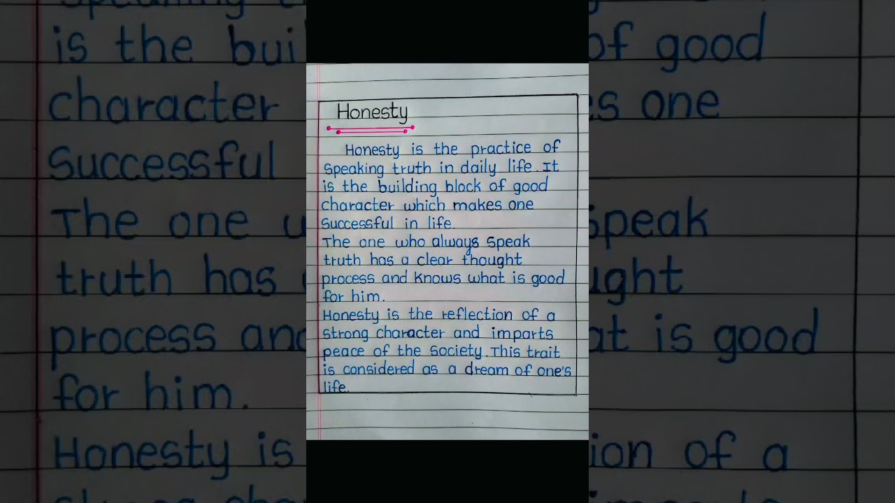 Short Paragraph on Honesty || Short Essay on Honesty || Honesty Essay || #ytshort