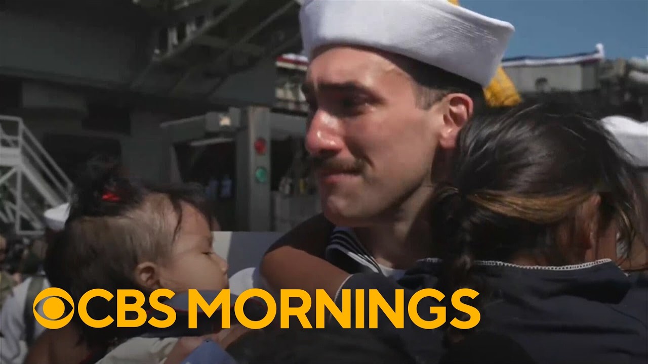Hugs and tears of joy after USS Abraham Lincoln returns to San Diego