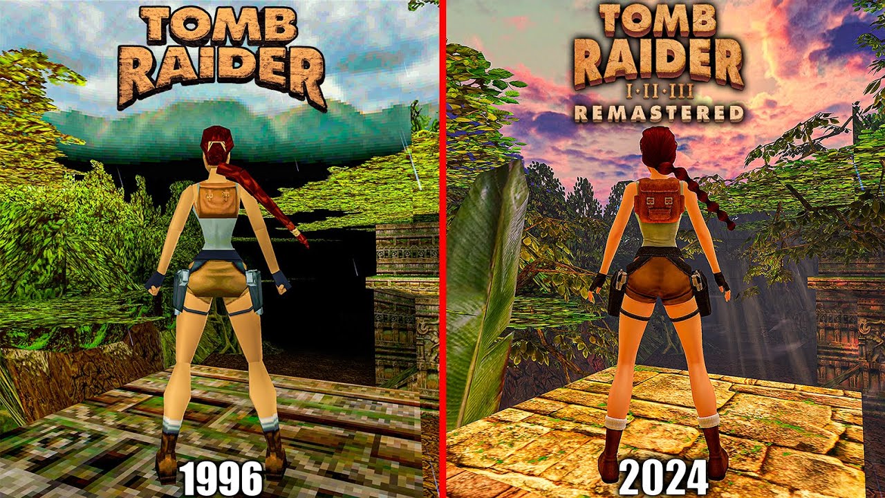 Tomb Raider I–III Remastered VS Original Graphics Comparison 4k60fps