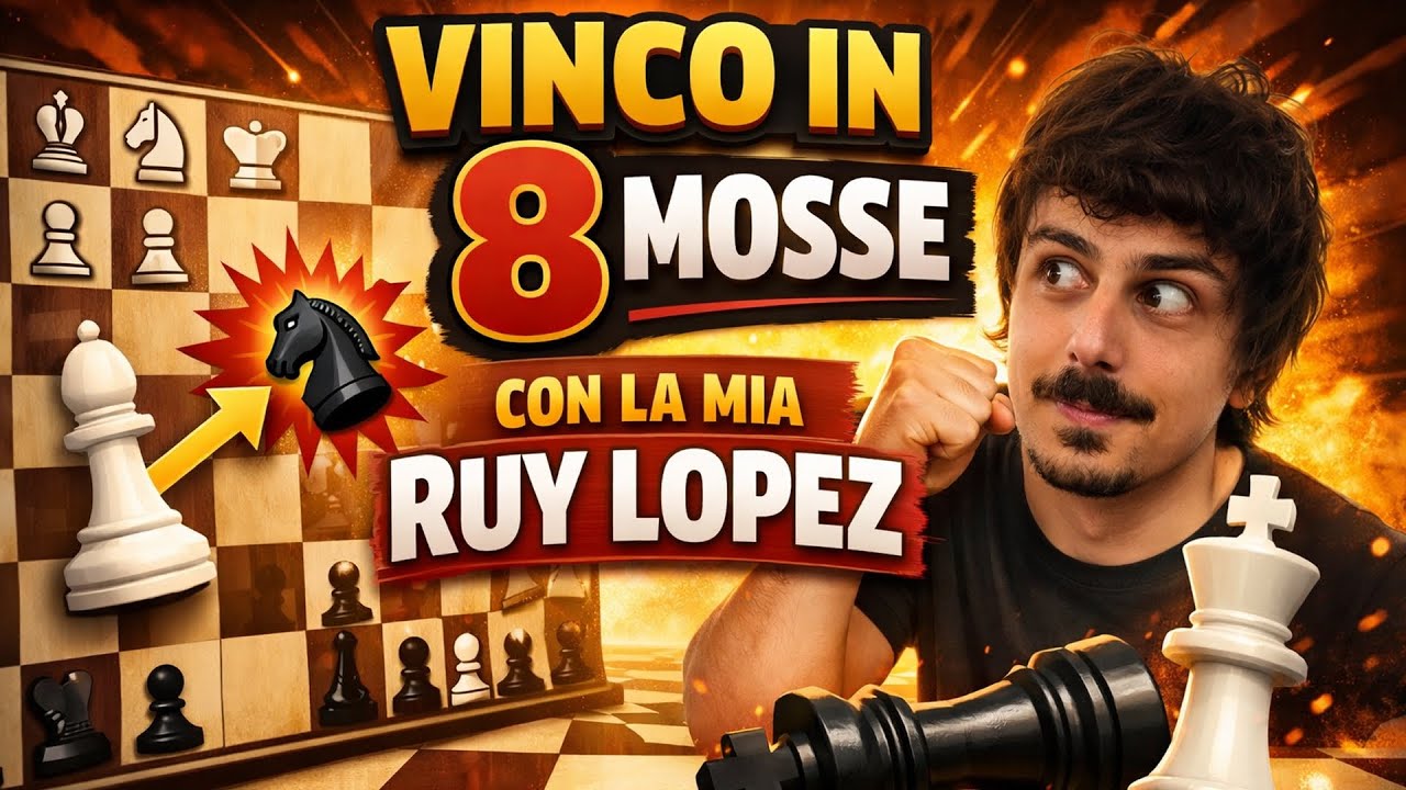 VINCO IN 8 MOSSE CON LA MIA RUY LOPEZ