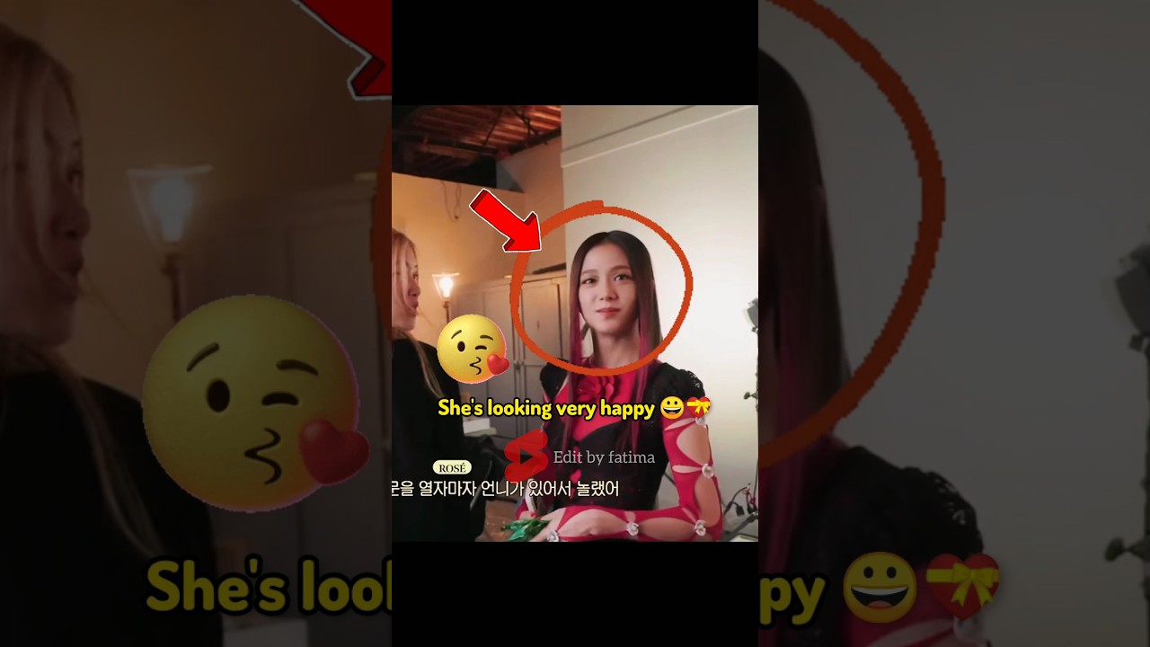 Jisoo is very happy to see Ros&eacute; 😘🥰 #blackpink #jisoo #rose #youtubeshorts #100kviews #viralvideo