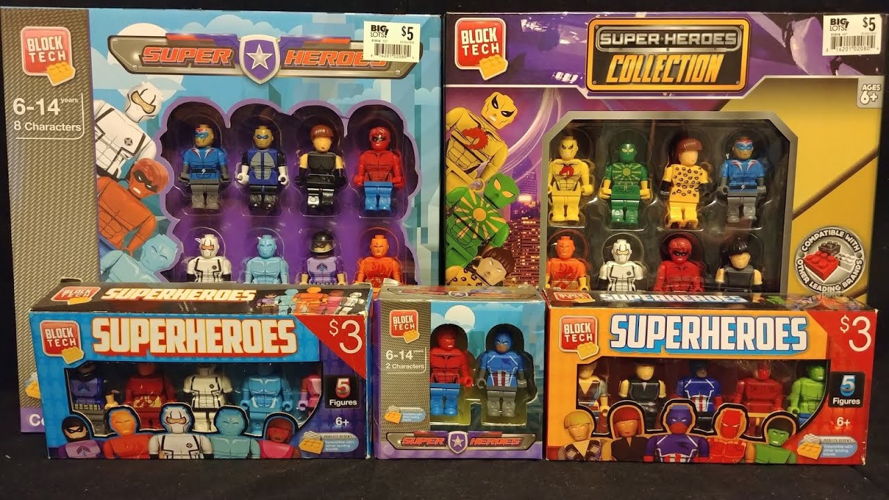 Block Tech Super Heroes Knockoff Figure Sets Showcase