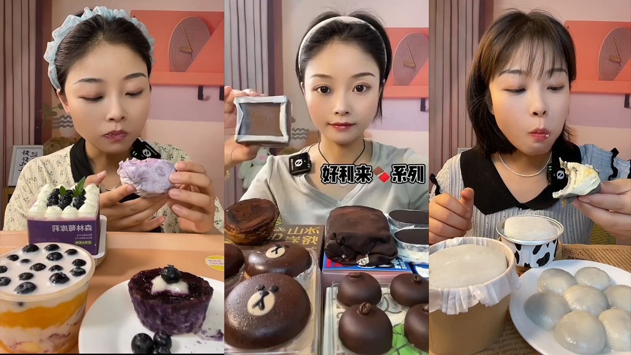 [ASMR] Chinese Dessert Show || Mochi, Crepe Cake, Fudge Cake