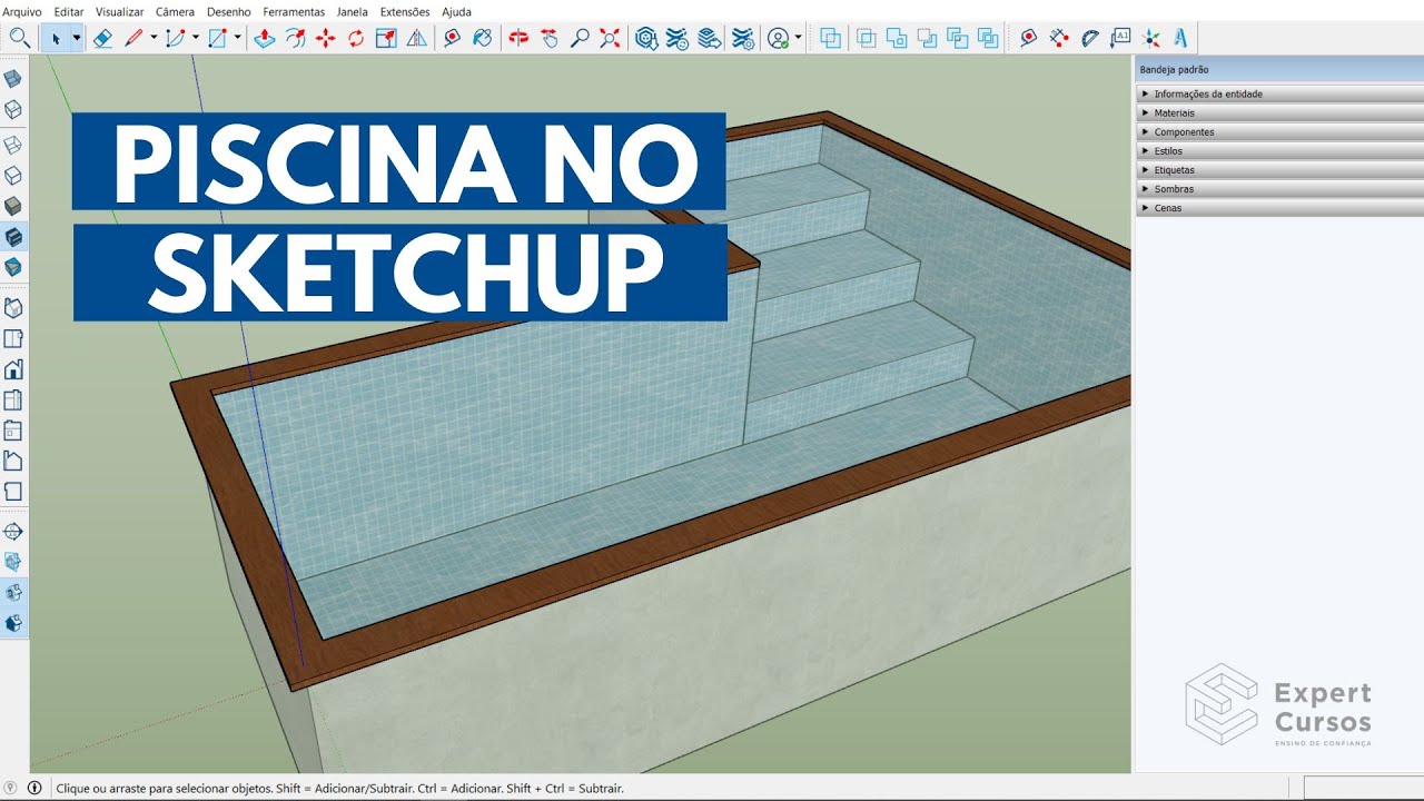 Como criar uma piscina no SketchUp