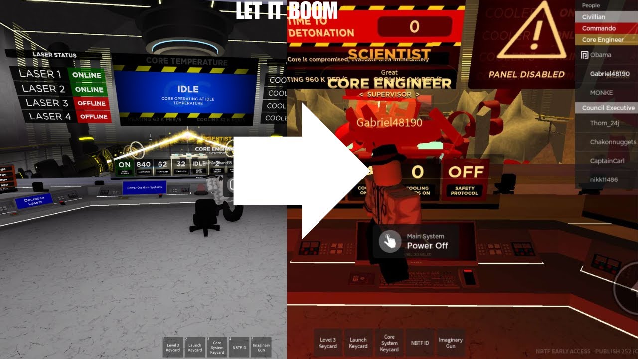 How to explode the CORE in NBTF