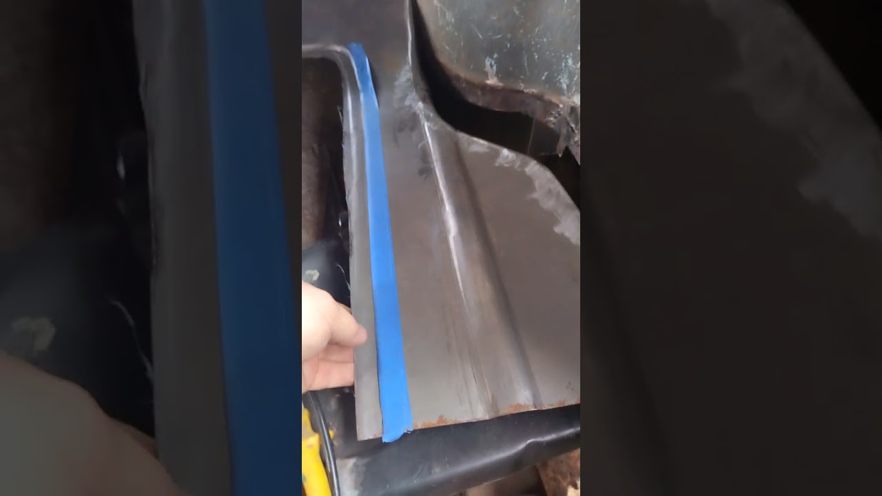 57 Chevy 210 trunk repair bead roll for spare tire well