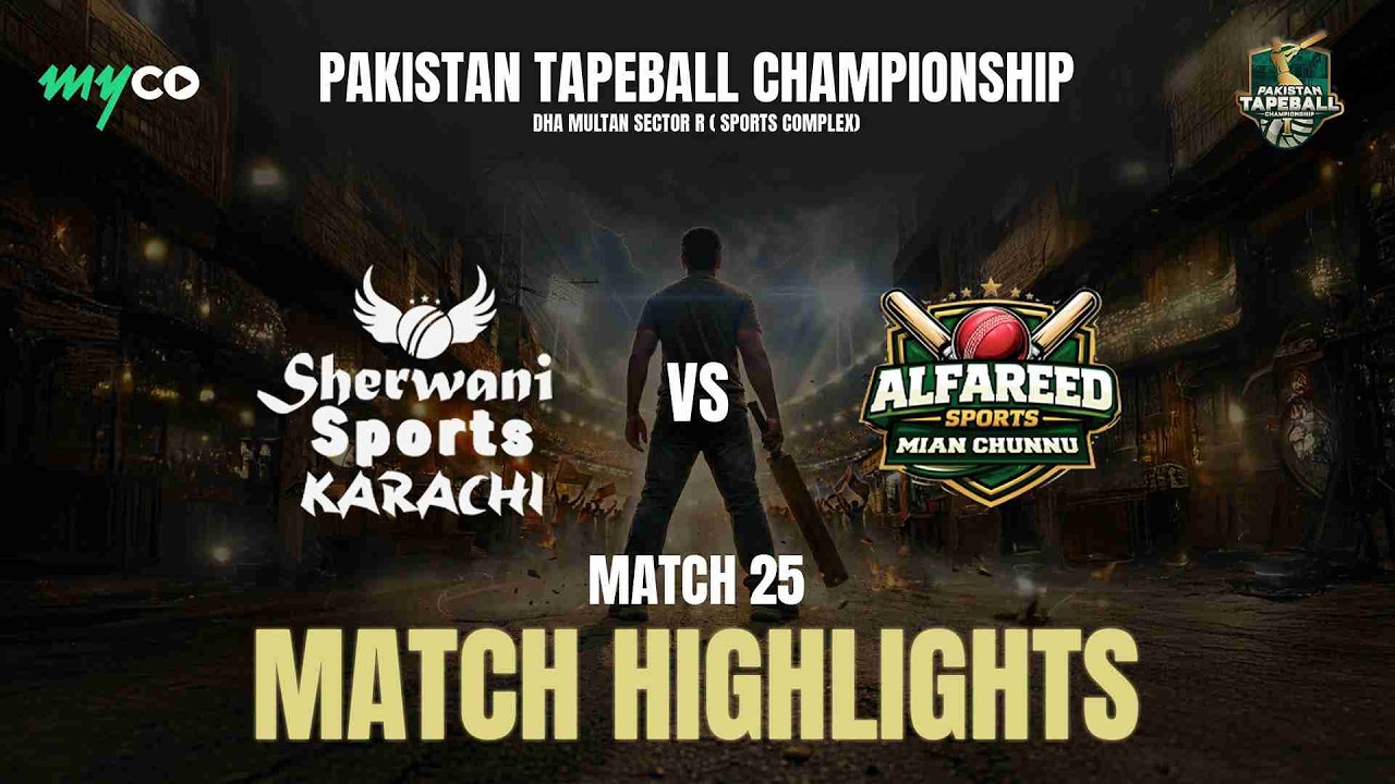Highlights | Karachi Sports vs Al Fareed Sports | Pakistan Tape Ball | Match 25 | on Myco
