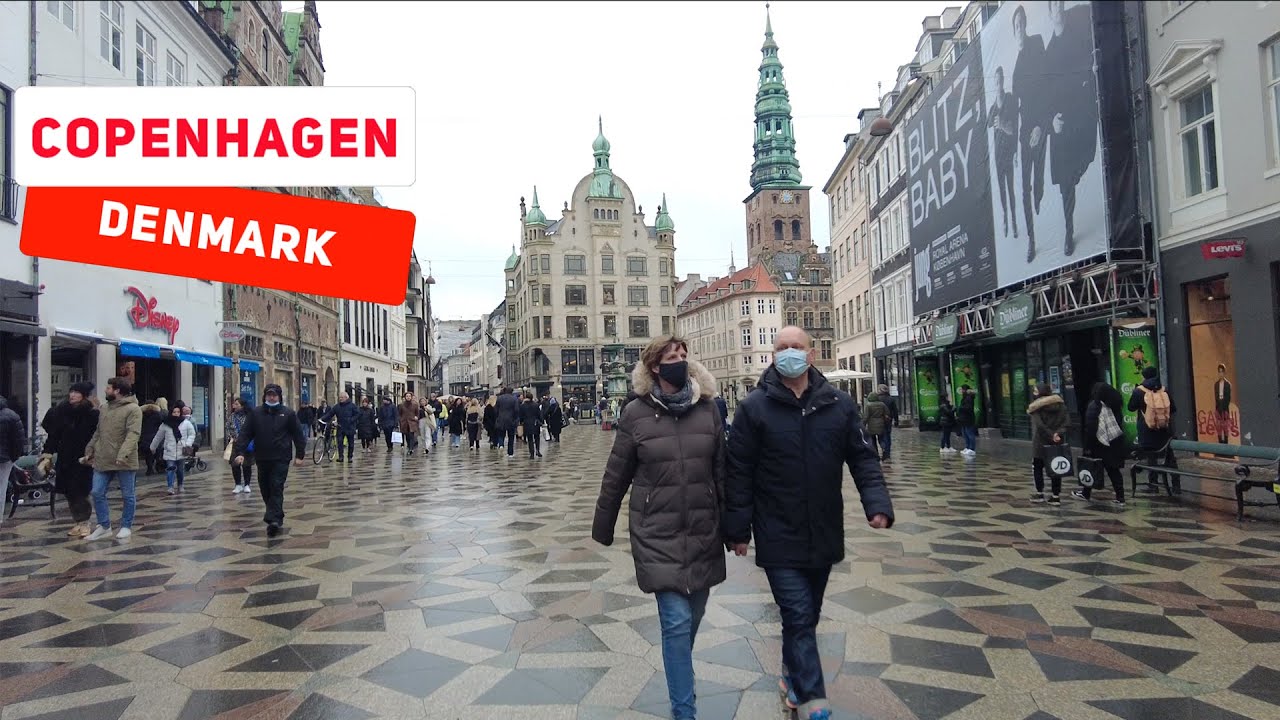 Copenhagen Denmark Busy Weekend Saturday Morning Walk.