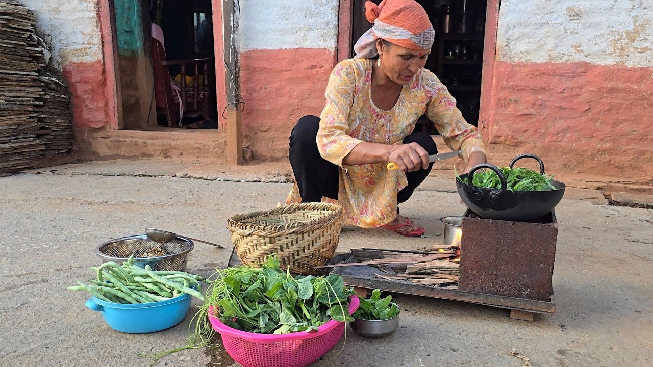 Authentic Village Cooking in Nepal | Organic Food on Wood Fire