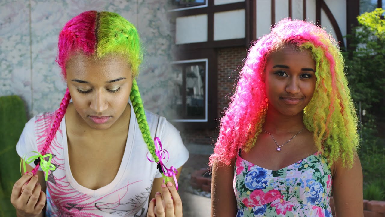 Half and Half Bright Yogurt Hair Dye Tutorial | OffbeatLook
