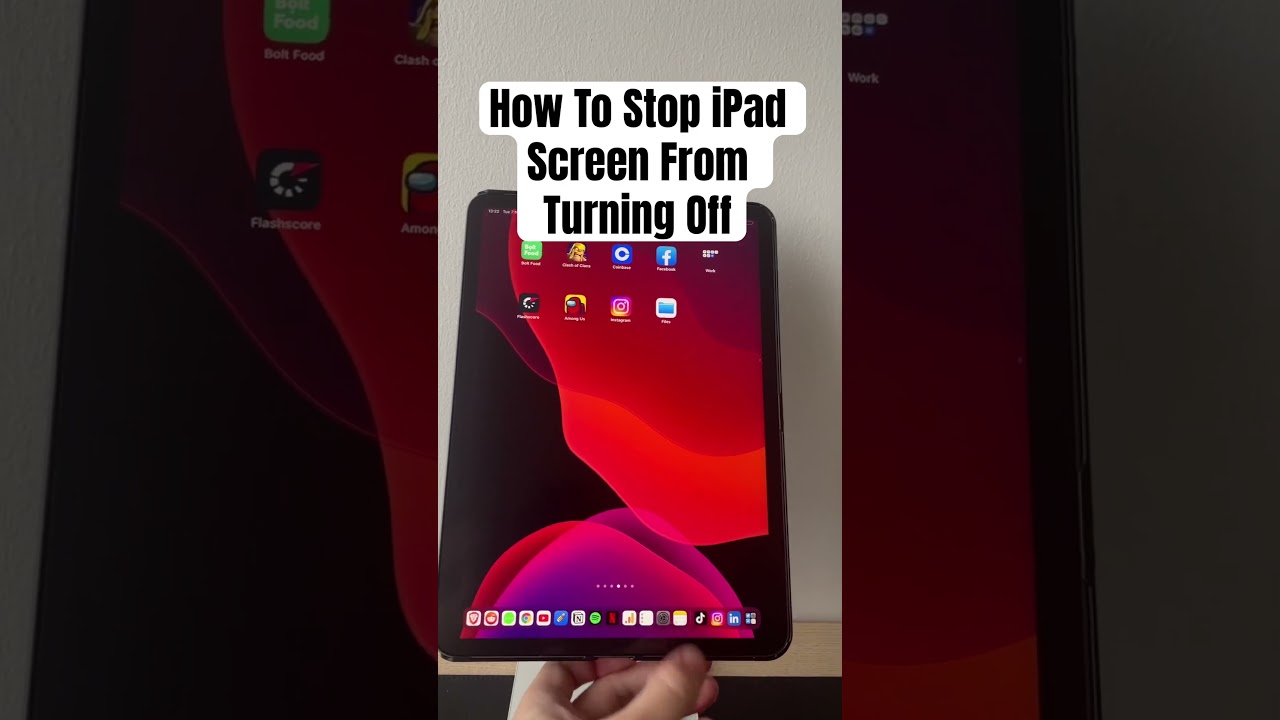 How to stop iPad screen from turning off automatically