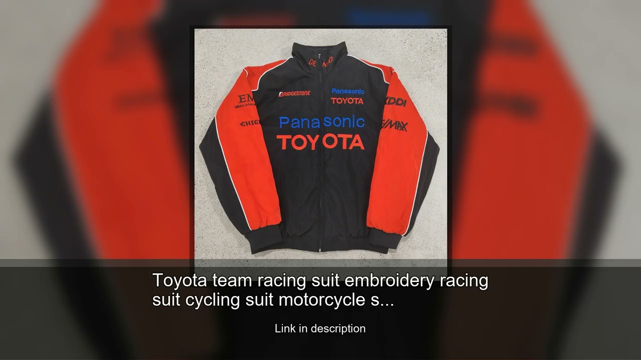 Toyota team racing suit embroidery racing suit cycling suit motorcycle suit embroidered casual