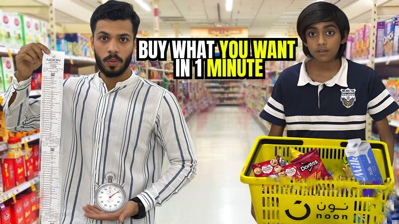 1 minute shopping Challenge with random kids 😁  