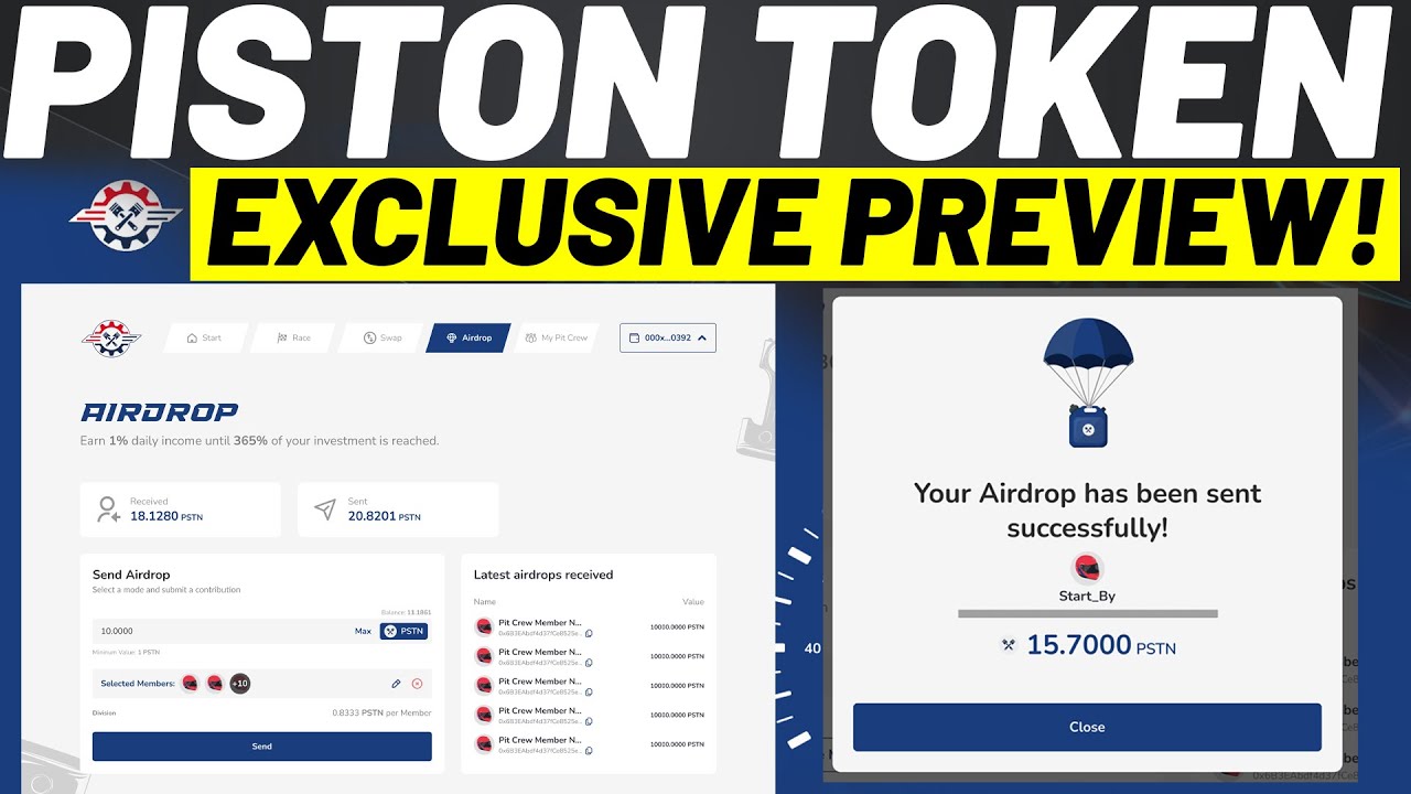 PISTON TOKEN *CRYPTOKOINZ EXCLUSIVE PREVIEW* & Live AMA