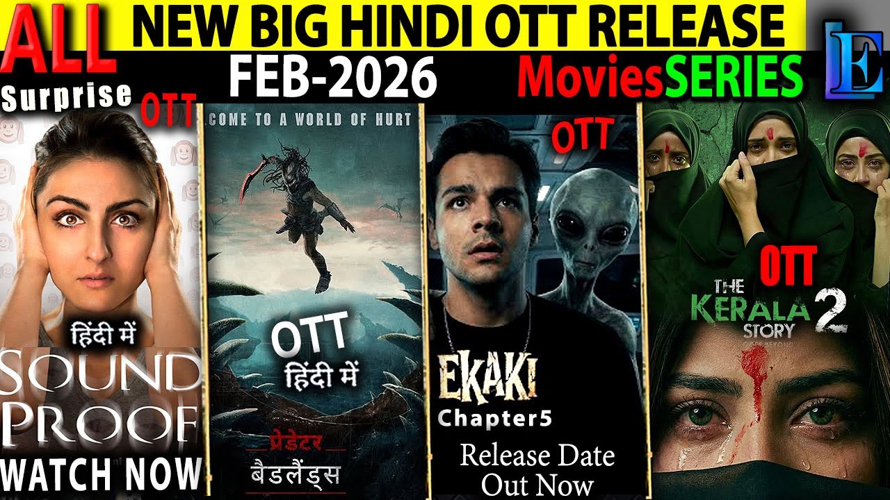 NEW BIG OTT Release FEB-26 l KeralaStory2, Predator3, Ekaki5, Zootopia2Hindi CrimeMoviesSeries