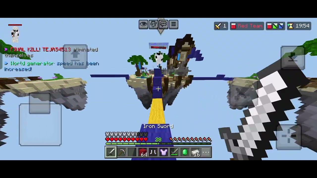 I played Minecraft hive bedwars with skins 💕😘 