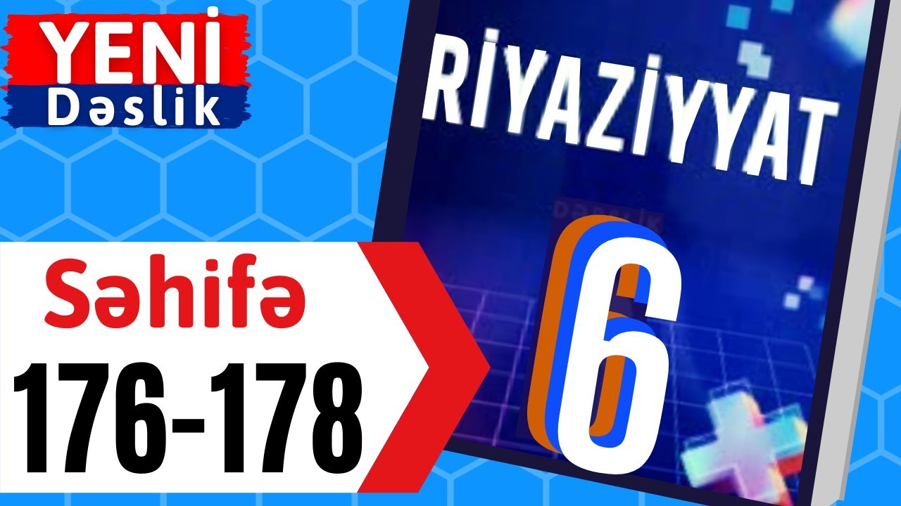 Riyaziyyat 6 ci sinif seh 176-177-178 Ədədi orta, moda və median / dersimiz riyaziyyat