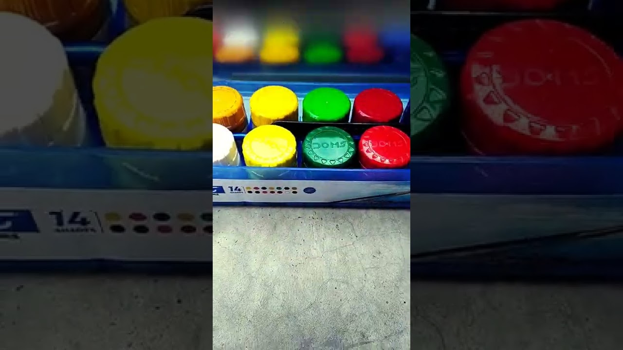 DOMS Poster Colours 14 Shades Unboxing and Review ! 💖