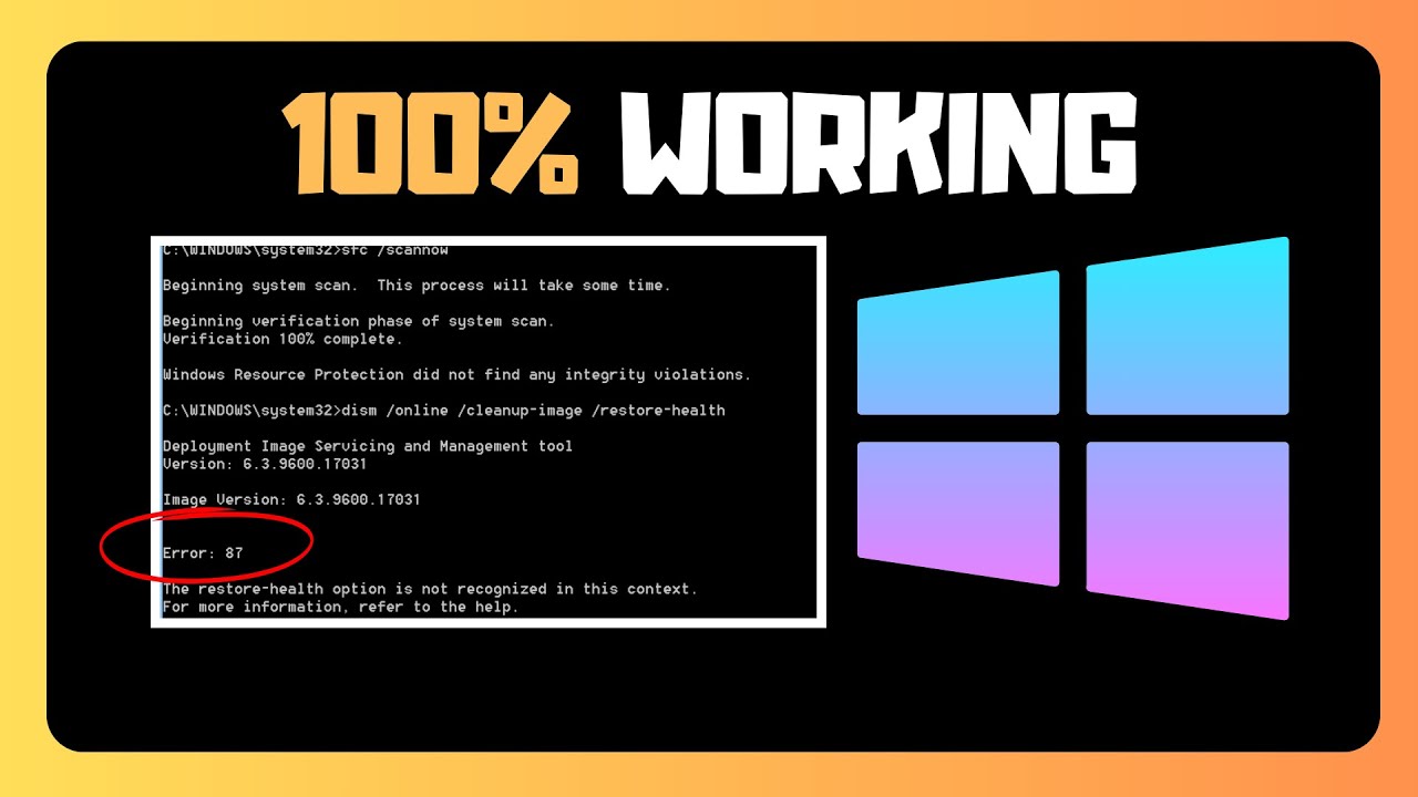 FIX DISM Error 87 Quickly &mdash; Step-by-Step GUIDE!