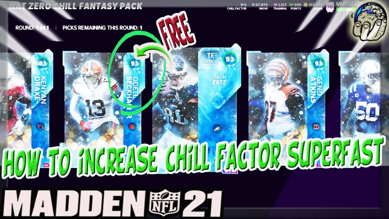 EA Madden 21 Zero Chill! How To Increase Chill Factor SuperFast! Free Ghost Player! Madden 21 Tips