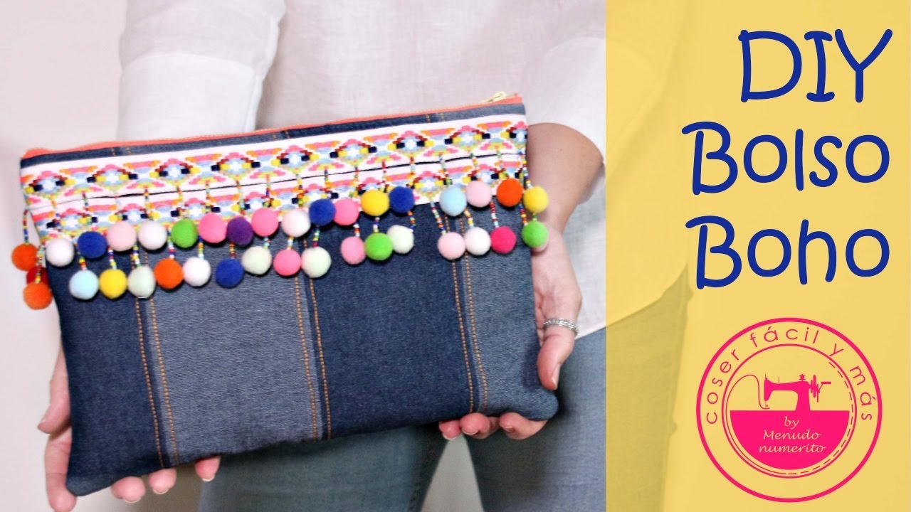 Bolso boho chic, una idea para reciclar vaqueros