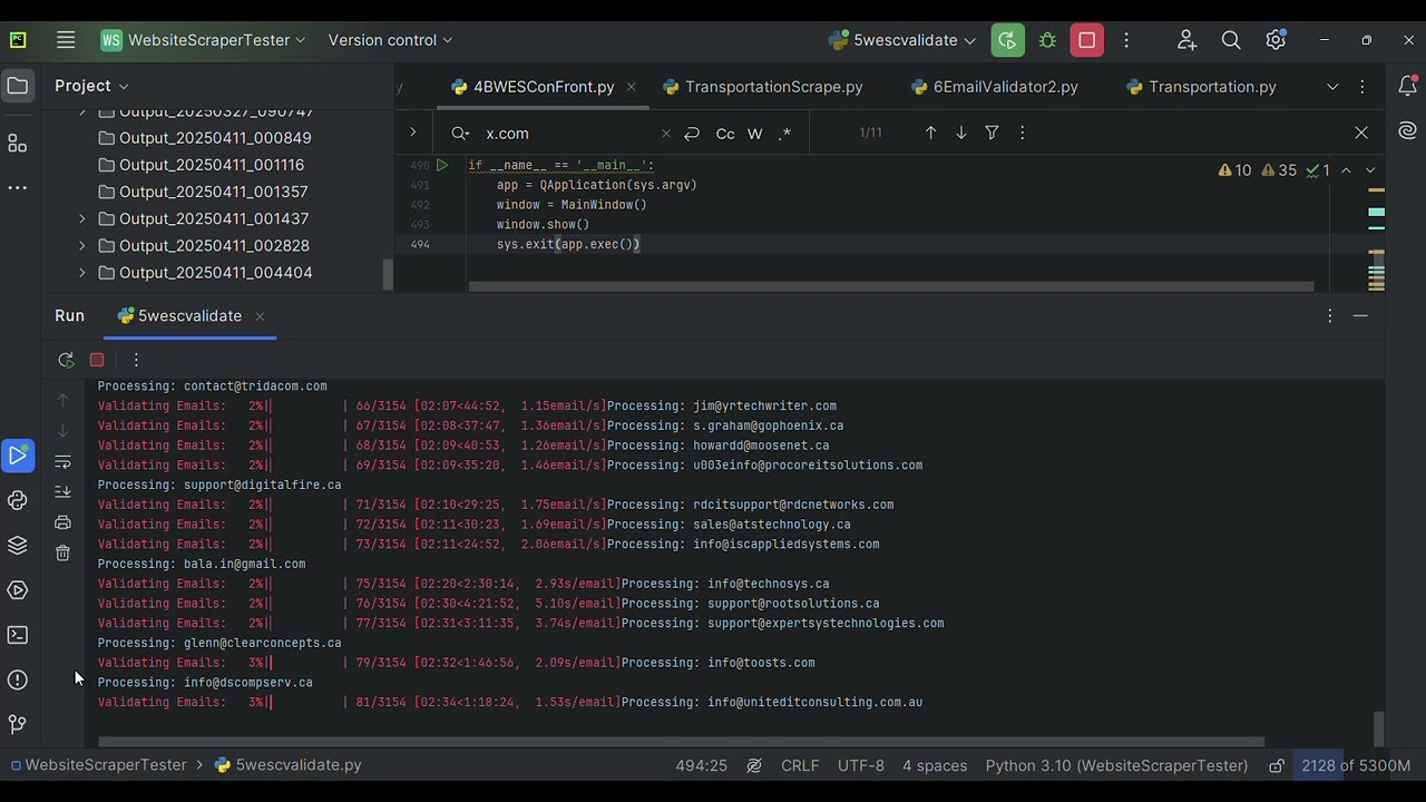 Automated Email Validation Tool