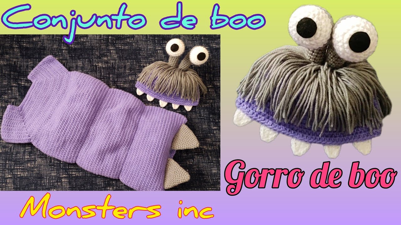 gorro de boo monsters inc conjunto de boo a crochet gorro a crochet