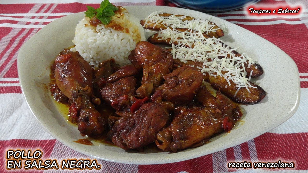 POLLO EN SALSA NEGRA Receta Venezolana para Navidad, Sabor Increíble