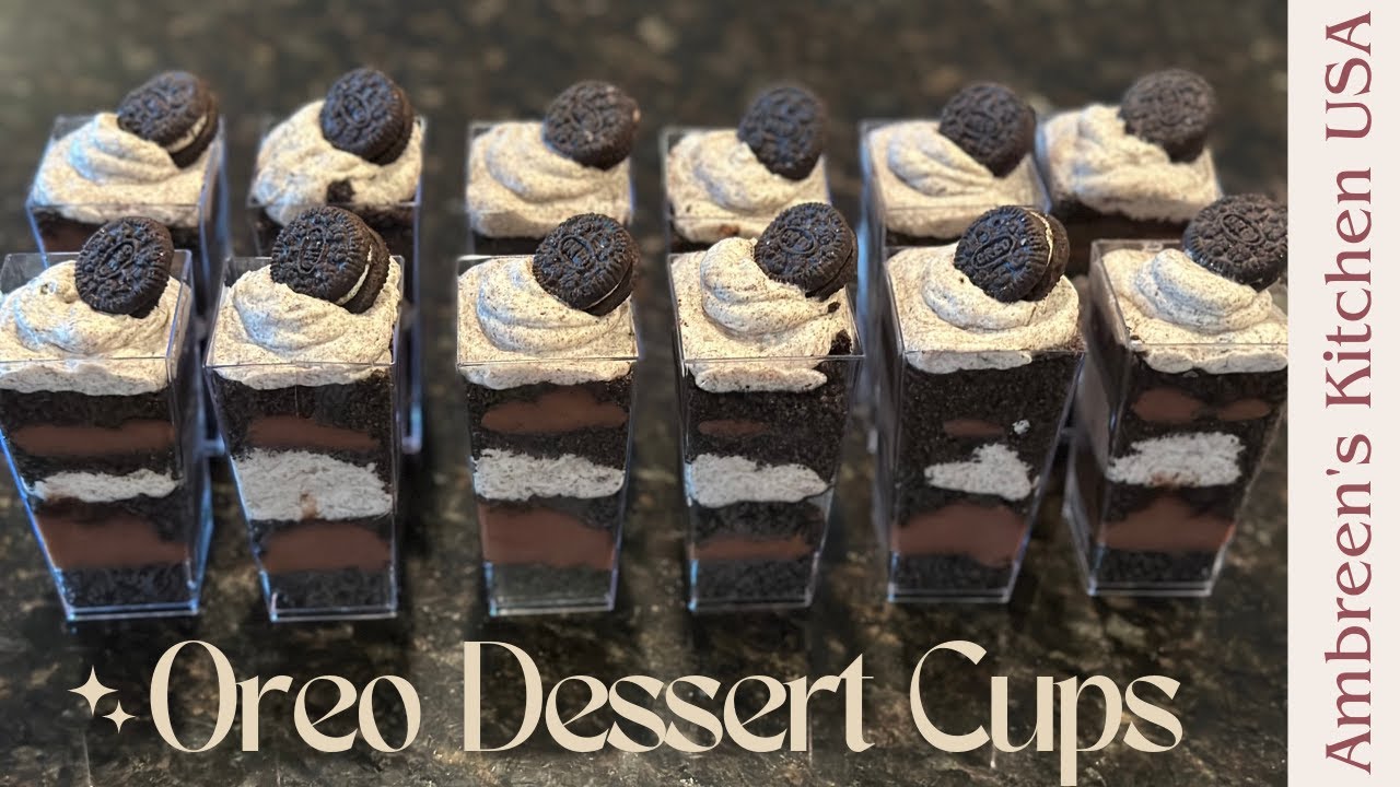 Oreo Dessert Cups| Step-by-Step Guide| Shooter Cups| Ambreen's Kitchen USA
