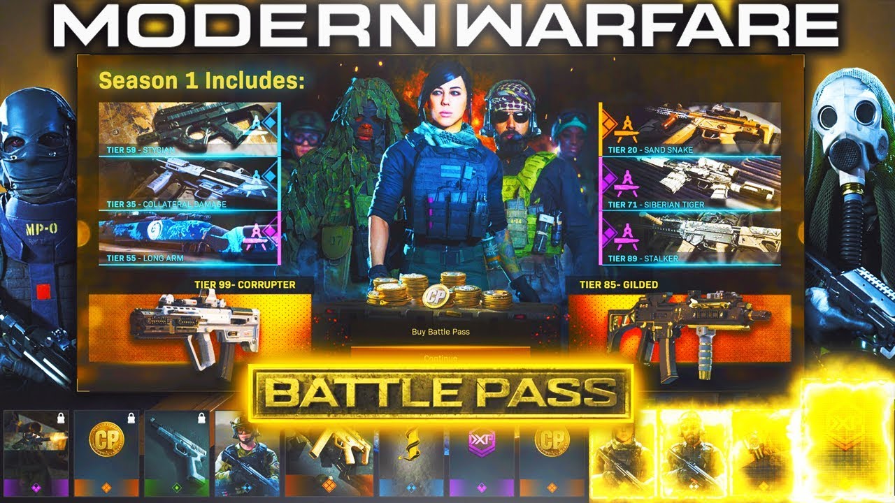 MODERN WARFARE SEASON 1 BATTLE PASS UNLOCKED! (Full Season 1 Battle Pass Showcase)