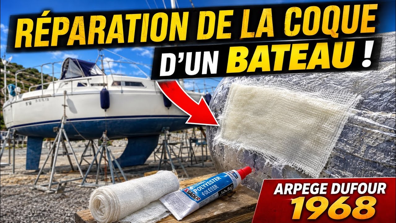 RÉPARATION de la COQUE d’un Bateau/ De l'Épave à la Gloire, Restauration Complète d'un Voilier #6