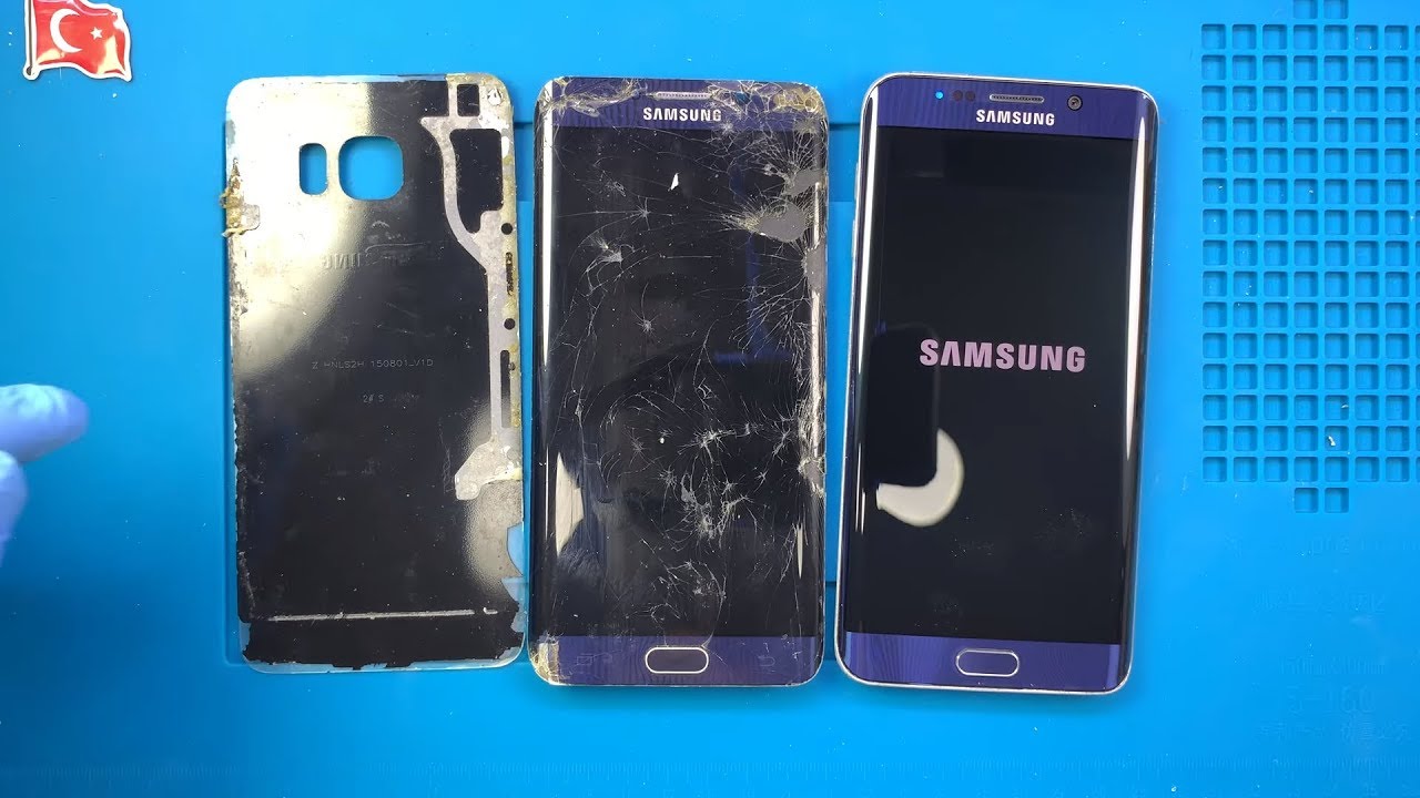 Разбил! Samsung Galaxy S6 Edge Экран, аккумулятор и задняя крышка Замена | SM-G928