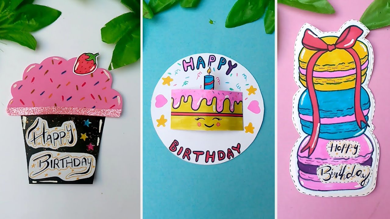 3 Easy DIY Birthday Card Ideas || Beautiful Handmade Birthday Card Making step by step