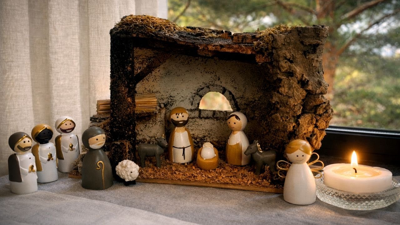 Quiet Christmas Nativity by Candlelight | 1 Hour+ Real-Time Stillness (No Music)