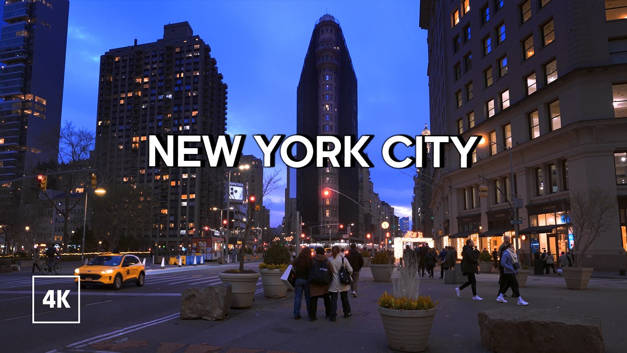 Manhattan Evening Walk 🏙️ New York Walking Tour 4k