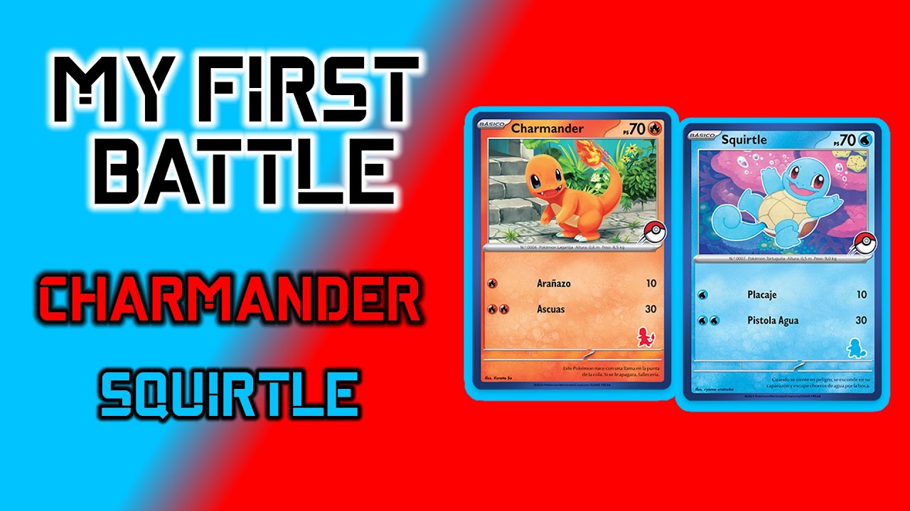 ¡CHARMANDER vs SQUIRTLE! en My First Battle - Producto de Inicio para Pokemon TCG