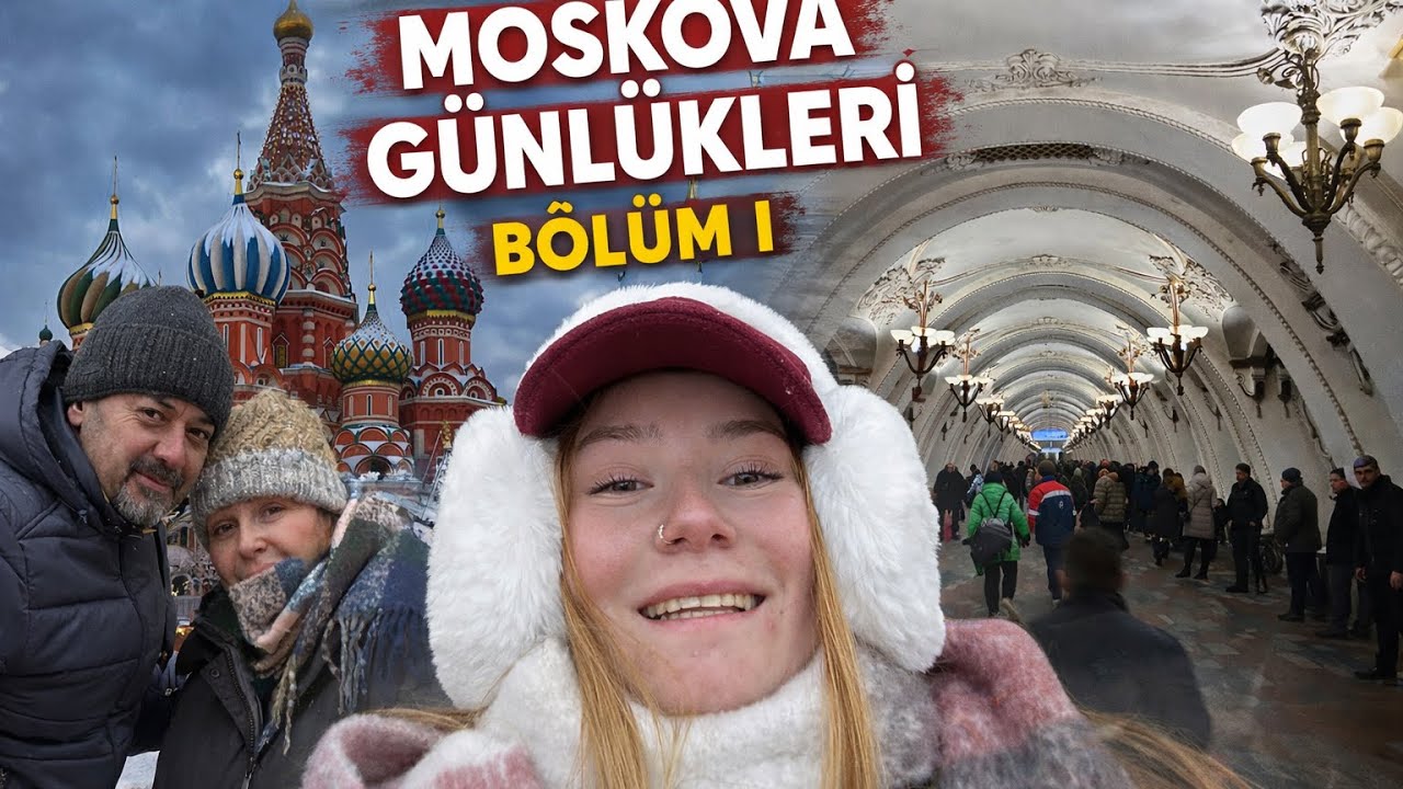 Moskova Günlükleri Bölüm I 🇷🇺❄️ Kışın Moskova Sokakları, Metro ve İlk İzlenimler.✌️