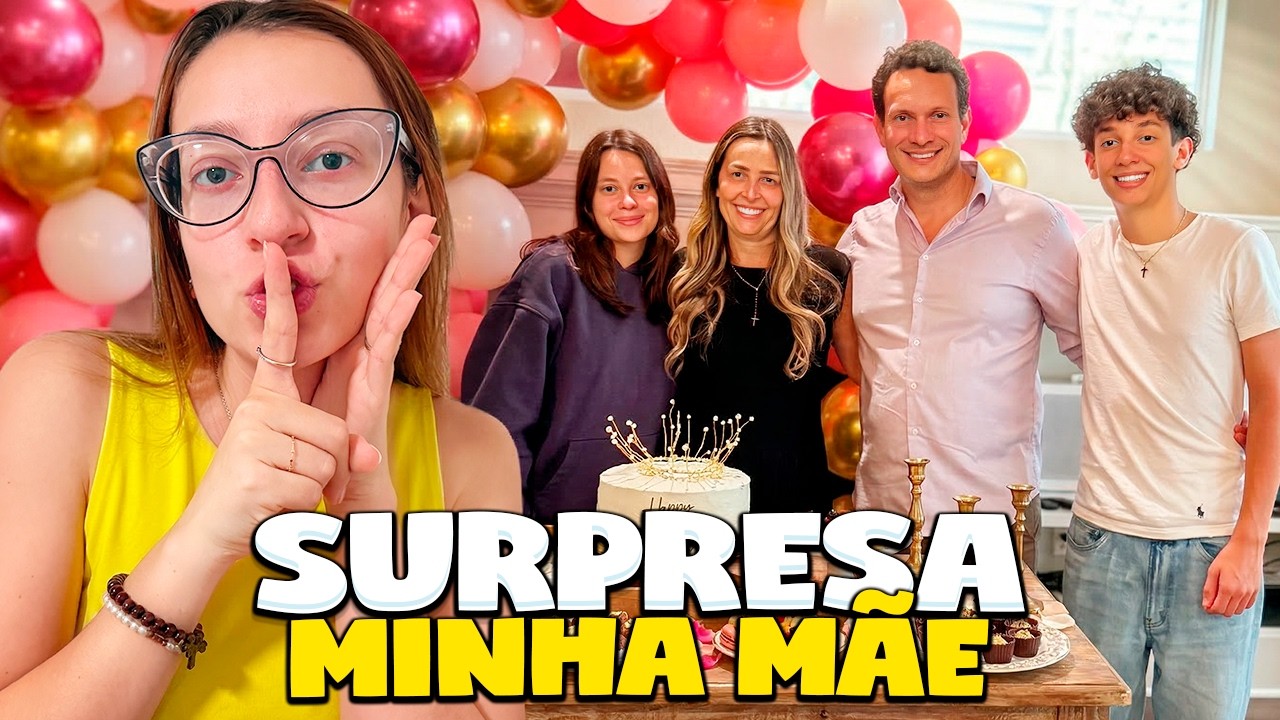 FIZEMOS UMA FESTA SURPRESA DE ANIVERSÁRIO PRA MINHA MÃE